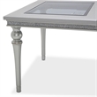 Michael Amini Melrose Plaza Rectangular Vinyl Dining Table in Dove Gray
