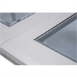 Michael Amini Melrose Plaza Rectangular Vinyl Dining Table in Dove Gray