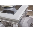 Michael Amini Melrose Plaza Rectangular Vinyl Dining Table in Dove Gray