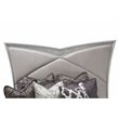 Michael Amini Melrose Plaza Cal. King Velvet Panel Bed in Dove Gray