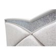 Michael Amini Melrose Plaza Cal. King Velvet Panel Bed in Dove Gray