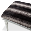 Michael Amini Melrose Plaza Contemporary Wood & Velvet Bed Bench in Dove Gray