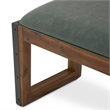 Michael Amini Brooklyn Walk Faux Leather Dining Bench in Gray & Burnt Umber