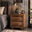 Michael Amini Brooklyn Walk Wood Nightstand - Burnt Umber Brown