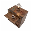 Michael Amini Brooklyn Walk Wood Nightstand - Burnt Umber Brown
