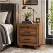 Michael Amini Brooklyn Walk Wood Nightstand - Burnt Umber Brown
