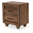 Michael Amini Brooklyn Walk Wood Nightstand - Burnt Umber Brown