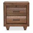 Michael Amini Brooklyn Walk Wood Nightstand - Burnt Umber Brown