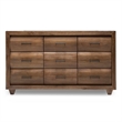 Michael Amini Brooklyn Walk Wood & Metal Dresser - Burnt Umber Brown
