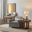 Michael Amini Brooklyn Walk Wood End Table in Burnt Umber Brown