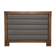 Michael Amini Brooklyn Walk Queen Panel Bed - Gray/Burnt Umber