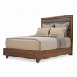Michael Amini Brooklyn Walk Queen Panel Bed - Gray/Burnt Umber