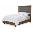 Michael Amini Brooklyn Walk Queen Panel Bed - Gray/Burnt Umber