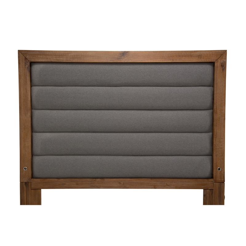 Michael Amini Brooklyn Walk Eastern King Tufted Panel Bed - Gray