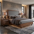 Michael Amini Brooklyn Walk Eastern King Tufted Panel Bed - Gray