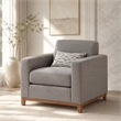 Michael Amini Brooklyn Walk Wood & Fabric Accent Chair in Gunmetal Gray