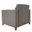 Michael Amini Brooklyn Walk Wood & Fabric Accent Chair in Gunmetal Gray