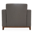 Michael Amini Brooklyn Walk Wood & Fabric Accent Chair in Gunmetal Gray