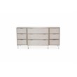 Michael Amini Camden Court Contemporary Wood Dresser in Ivory Pearl & Taupe