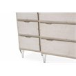 Michael Amini Camden Court Wood Dresser w/ Mirror in Ivory Pearl & Taupe