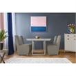 Michael Amini Menlo Station Rectangular Wood & Metal Dining Table in Vanilla