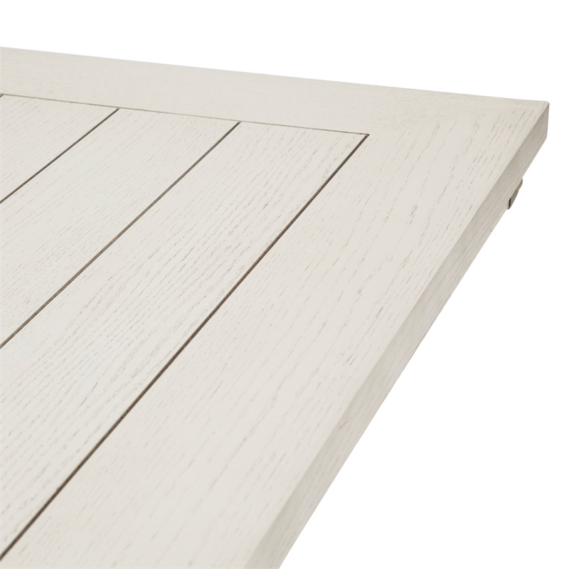 Michael Amini Menlo Station Rectangular Wood & Metal Dining Table in Vanilla