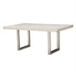 Michael Amini Menlo Station Rectangular Wood & Metal Dining Table in Vanilla