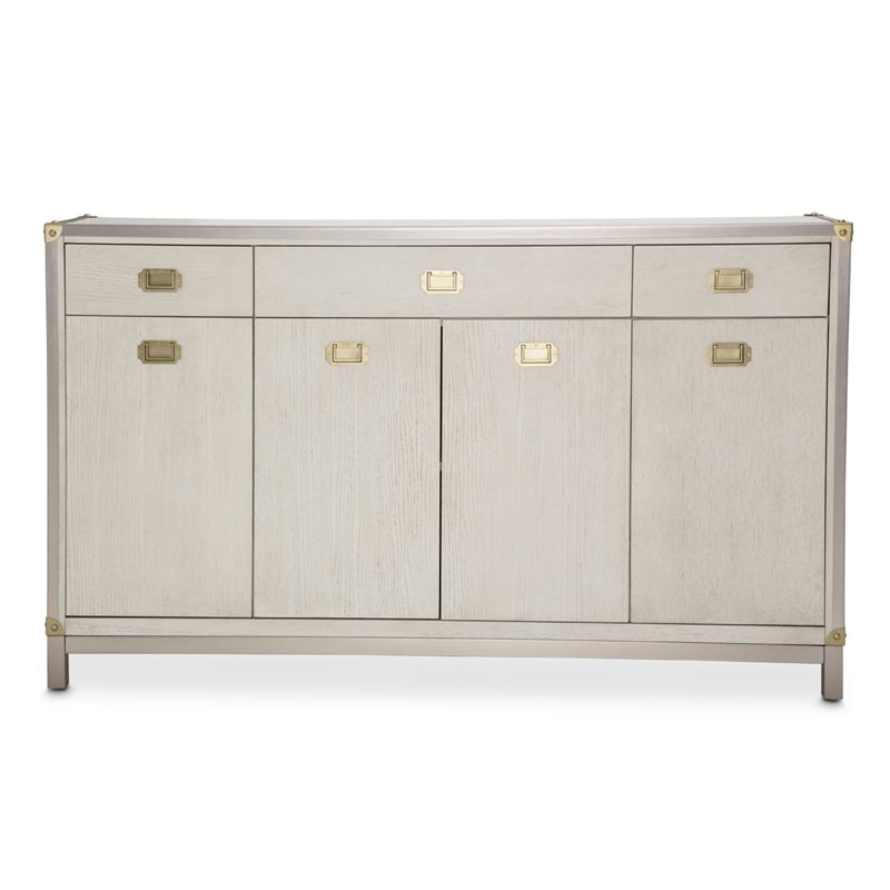Michael Amini Menlo Station Sideboard with Mirror - Ivory