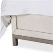 Michael Amini Menlo Station Eastern King Panel Bed in Ivory/Gray