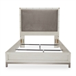 Michael Amini Menlo Station Eastern King Panel Bed in Ivory/Gray