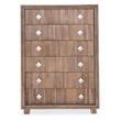Michael Amini Hudson Ferry 6-Drawer Acacia Wood Chest - Driftwood Brown