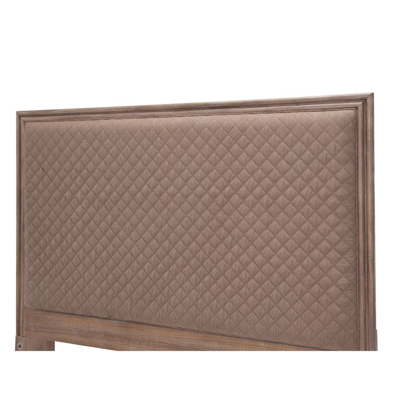 Hudson Ferry Cal. King Quilted Panel Bed in Autumn Brown