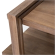 Michael Amini Hudson Ferry Acacia Wood Side Table - Driftwood Brown