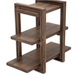 Michael Amini Hudson Ferry Acacia Wood Side Table - Driftwood Brown