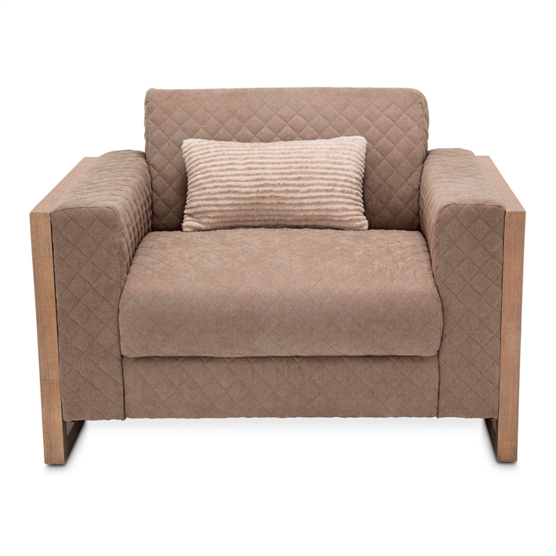 Michael Amini Hudson Ferry Accent Chair - Autumn Brown