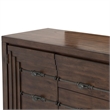 Michael Amini Carrollton Spruce Solids Wood Sideboard in Rustic Ranch Brown