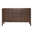 Michael Amini Carrollton Spruce Solids Wood Sideboard in Rustic Ranch Brown