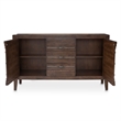 Michael Amini Carrollton Spruce Solids Wood Sideboard in Rustic Ranch Brown