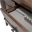 Michael Amini Carrollton Spruce Solids Wood Sideboard in Rustic Ranch Brown