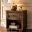 Michael Amini Carrollton 1-Drawer Wood Nightstand in Rustic Ranch Brown