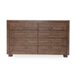 Michael Amini Carrollton Spruce Solids Wood Dresser in Rustic Ranch Brown