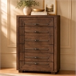 Michael Amini Carrollton 6-Drawer Chest in Rustic Ranch Brown
