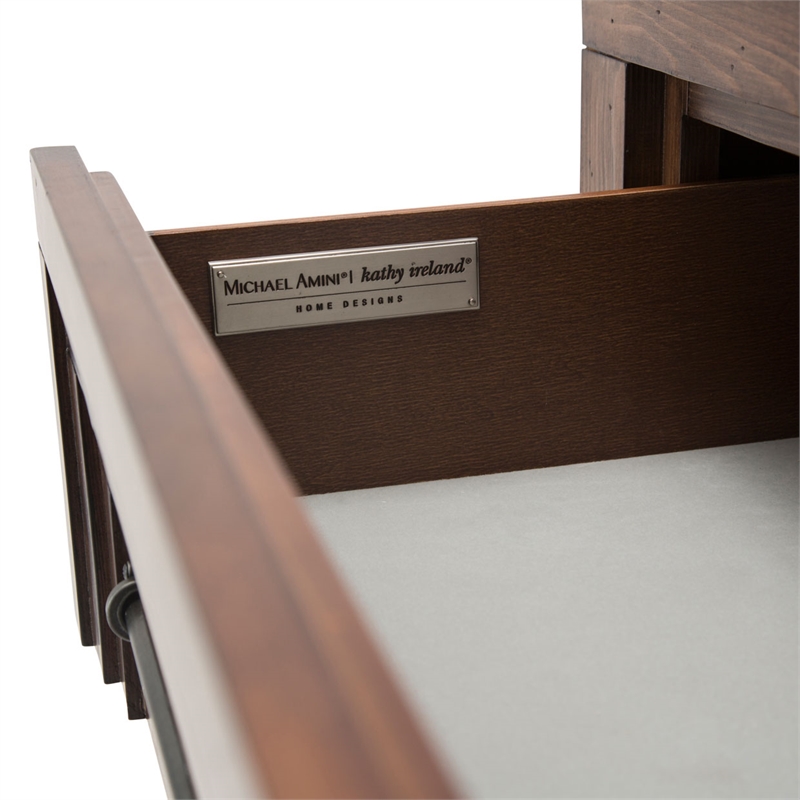 Michael Amini Carrollton 6-Drawer Chest in Rustic Ranch Brown
