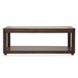 Michael Amini Carrollton Rectangular Wood & Glass Coffee Table in Rustic Brown