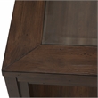 Michael Amini Carrollton Rectangular Wood & Glass Coffee Table in Rustic Brown