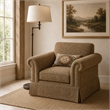 Michael Amini Carrollton Chenille Accent Chair in Sand
