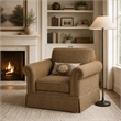 Michael Amini Carrollton Chenille Accent Chair in Sand