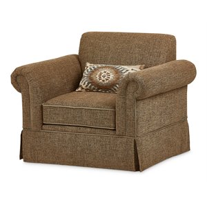 Michael Amini Carrollton Chenille Accent Chair in Sand