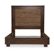 Michael Amini Carrollton Queen Panel Bed in Rustic Ranch Brown