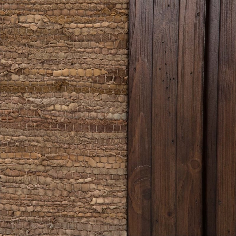 Michael Amini Carrollton Queen Panel Bed in Rustic Ranch Brown